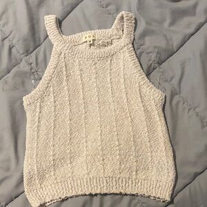 POL Women's Cream Knit Tank Top